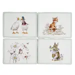 Pimpernel Wrendale Placemats - 'Wildflower' Animal (Set of 4)
