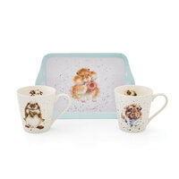 Wrendale Designs by Pimpernel Mug and Tray Set - Diet Starts Tomorrow Hamster