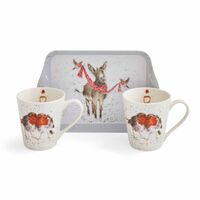 Wrendale Designs by Pimpernel Mug And Tray Set - Winter Friends