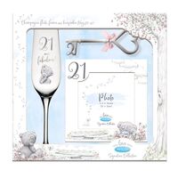 Tatty Teddy Me To You Signature Collection - 21st Birthday Flute, Frame And Keepsake Key Gift Set