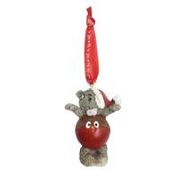 Tatty Teddy Me To You Christmas Hanging Ornament - Red Robin 