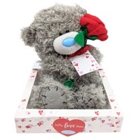Tatty Teddy Me To You Bear - Valentine’s Day Red Rose With Personalisation Stickers