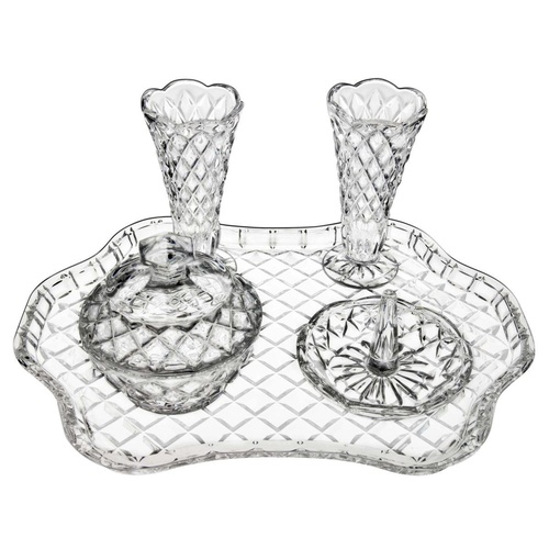 Bohemia Crystal 5 Piece Dressing Table Set